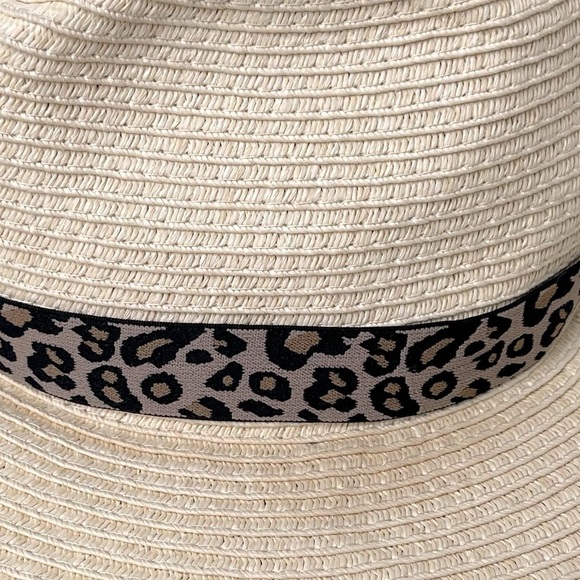 J.Crew Packable hat with leopard ribbon M/L vacation beach preppy resort wear main image 6